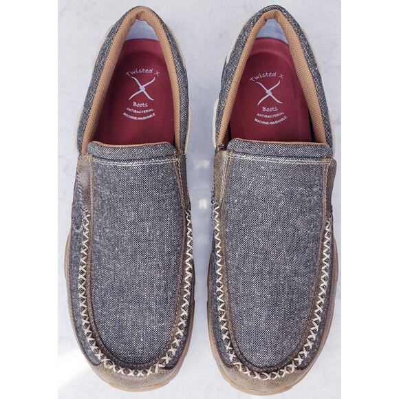 TWISTED X Boots Eco TWX Slip On Driving Moccasins Loafers Men's Size 13W ~VGUC - Picture 6 of 16